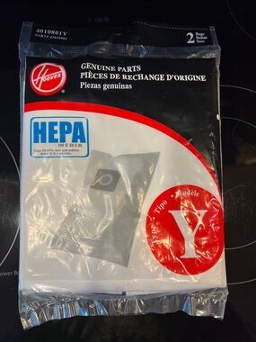 Hoover Type Y HEPA filter bags Hoover HEPA Vacuum Bags Type Y - White (2 Pack)